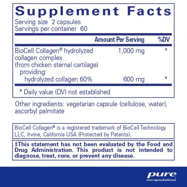 Supplement facts and ingredients for Collagen JS
